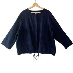 Chico's Navy Blue jacket/blouse in EUC